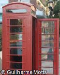 Telefone público cabine vermelha