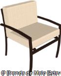 (MA.AC11) Sardenha conjunto para jardim - Cadeira c/almofada